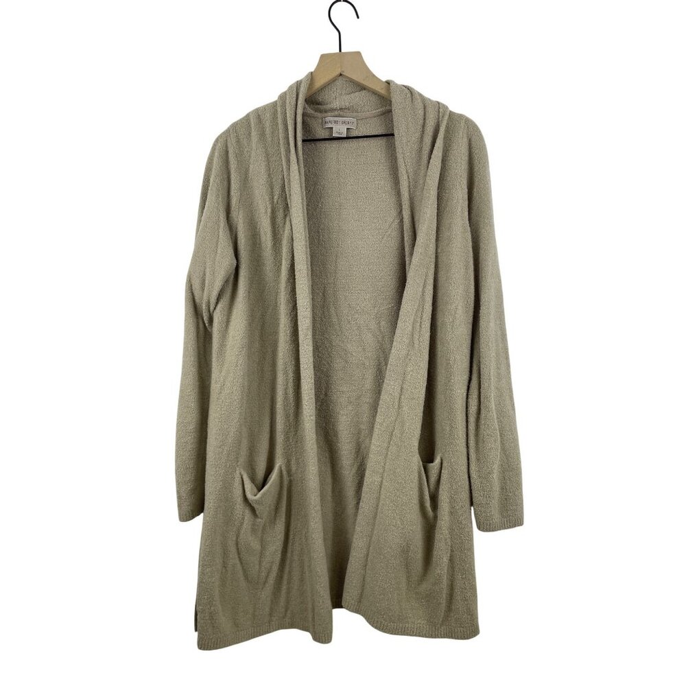 Barefoot Dreams Women's Large Confetti Shawl Cardigan Sandstone Pearl Longline